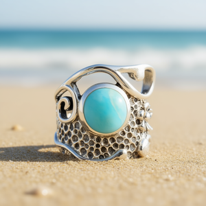 Anillo de Moda de Larimar de 7.4 Gramos - Product Image 3