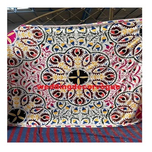 ฉากหลังผ้าฝ้ายปักลายอินเดียสำหรับตกแต่งเวทีงานแต่งงาน งานเลี้ยง ถ่ายภาพ ตกแต่งบ้าน ผ้าฉากหลัง - Product Image 1