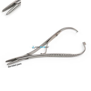 Portaagujas Mathieu Premium Hecho de Acero Inoxidable de Alta Calidad – Bloqueo de Trinquete, Mordazas Dentadas, 14 cm, Uso Dental y Veterinario - Product Image 1