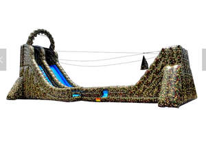 Tobogán Inflable con Circuito de Obstáculos - Parque de Aventuras al Aire Libre 3 en 1 - Product Image 1
