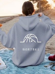 Sweat-shirts oversize pour femmes à épaules tombantes, style minimaliste, hoodies unis - Product Image 4