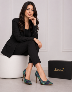 Vente en gros de chaussures à talons aiguilles pour femmes, spéciales mariage écossais, à motif tartan, à bout pointu, personnalisables (marque, logo, motif tartan) - Product Image 4