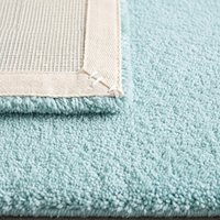 Tapis moderne en laine texturée bleu clair tufté à la main pour salon, chambre à coucher, décoration contemporaine, revêtement de sol doux et moelleux