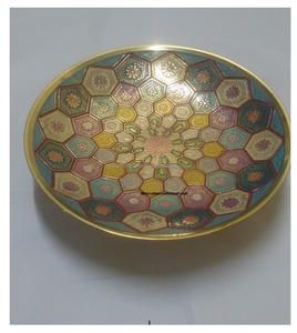 Vente en gros de bols ronds personnalisés de luxe bols de service en métal laiton gaufré colorés de haute qualité pour la maison hôtel et restaurant - Product Image 5