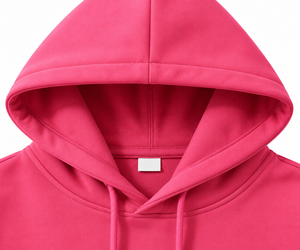 Sweat-shirt à capuche unisexe surdimensionné en coton molletonné rose, idéal pour l'automne – « Je te faisais promesse » - Product Image 3