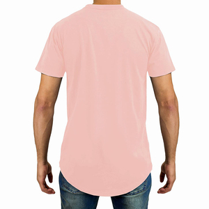 Custom <b>Longline</b> Crew Neck <b>T</b> <b>Shirt</b> Side Zipper Streetwear Gym Wear Tee Casual Wear Tee OEM Manufacturer Crew Neck Tee - Product Image 2