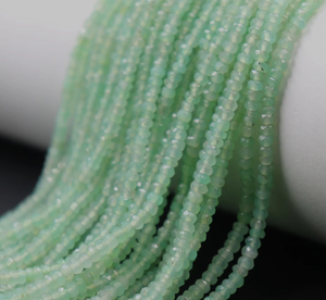 Cuentas facetadas naturales Chrysoprase Rondelle 3-3,5mm para la fabricación de joyas - Product Image 4