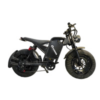 Vélo de ville électrique rétro Black Knight avec pneus neige 20*4, batterie lithium 48V 15Ah, moteur sans balais, frein à disque sur moyeu arrière et cadre en acier