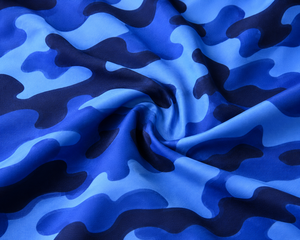 Shorts de bain pour hommes, bleu camouflage, séchage rapide, légers, avec cordon de serrage à la taille, logo personnalisé, vêtements de plage - Product Image 6