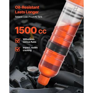 Estrattore di Fluidi Automobilistici Manuale 1500CC, Facile Cambio Olio con Tubi di Prolunga Lunghi, Strumento per Riparazione Auto - Product Image 6