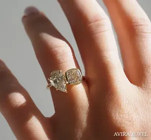 Anillo de Boda para Mujer con Diamante Cultivado en Laboratorio de Primera Calidad, Corte Princesa de 1.1CT, VVS1 VVS2, Oro Sólido de 10K 14K 18K, Sin Níquel, Sin Plomo, Clásico - Product Image 4