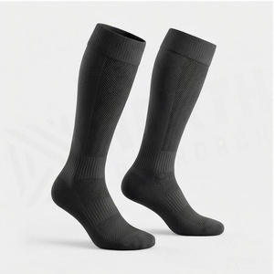North Approach <b>Knee</b> <b>High</b> <b>Socks</b> Breathable Spandex Polyester Cycling <b>Socks</b> for Adults Summer Solid Black - Product Image 3