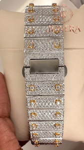 Reloj de Acero Inoxidable con Incrustaciones de Diamantes Moissanite para Hombre, con Brazalete Ajustable y Estilo de Joyería de Moda, Venta al Por Mayor - Product Image 4