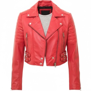 Veste en cuir tendance pour femmes, vêtement d'extérieur décontracté conçu pour le confort et un style moderne. - Product Image 1