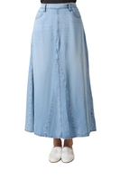 Jupe longue en jean de haute qualité pour femme, grande taille, style robe de bal, en coton respirant, décontractée, taille naturelle, personnalisable