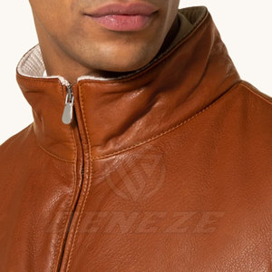 Chaleco de cuero genuino para hombre de buena calidad, hecho a medida en Pakistán. - Product Image 6