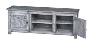 Gabinetes de TV de madera de mango macizo de Estilo Vintage para el hogar, muebles de madera de Hotel con almacenamiento en múltiples diseños y formas para sala de estar - Product Image 3