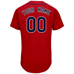 Camiseta Deportiva de Béisbol Estampada OEM, Camisetas de Béisbol Rojas para Hombre, Diseño Estadounidense, Diseño Personalizado, Camiseta de Softbol Unisex Corta y Transpirable - Product Image 6