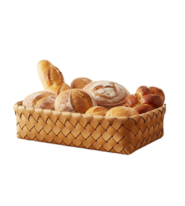 Wicker Bamboo Dining Coffee Rattan Tea <b>Bread</b> <b>Basket</b> Rope Handle Cane Food Round <b>Bread</b> Tabletop Fruit Woven <b>Basket</b> - Product Image 4