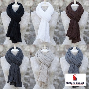 Premium Soft Lightweight <b>Scarf</b> Fabric Manufacturer Custom Cotton Viscose Polyester OEM ODM Bulk Supplier - Product Image 2