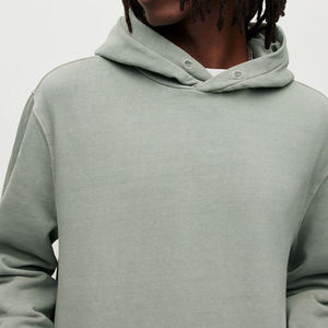 Sweat à capuche personnalisé pour homme avec logo en relief, en molleton de coton épais, pour les marques de streetwear américaines - Product Image 4