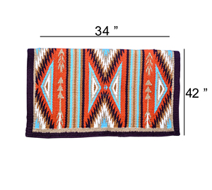 Tapis de ranch en laine pour l'équitation et les spectacles de chevaux Yucca Pad Selle Couverture Western Show Saddle - Product Image 2