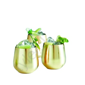 Cerveza bebiendo casa bebida vodka servidor copa de vino Color dorado Acero inoxidable cocina café vaso impreso - Product Image 1