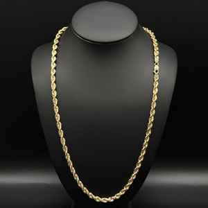 สร้อยคอเงินแท้ S925 ชุบทอง 12 มม. แบบเชือกถัก สไตล์อิตาลี - Product Image 5