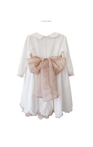 Vestido Blanco Bordado de Navidad para Bebé Niña, Manga Larga, Estilo Vintage, para Ocasiones Especiales, Vestido Infantil Eirlys - Product Image 2