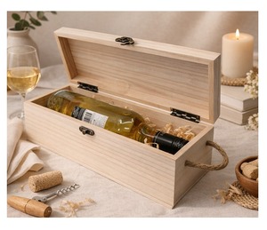 Porta botellas de madera ecológico para mesa de comedor, botellero de madera natural hecho a mano, organizador para bar en casa - Product Image 4