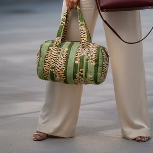 Sacs de voyage matelassés de qualité supérieure, style bohème, pour femmes, taille personnalisée, en coton matelassé, avec design imprimé - Product Image 2