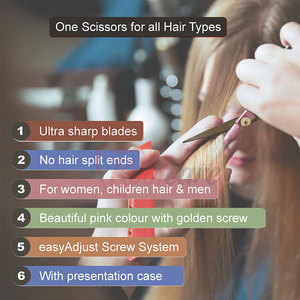 High Quality Stainless Steel Blades <b>Left</b>-<b>Handed</b> Foldable Long Barber <b>Scissors</b> Best Selling Wholesale Price for Online Sale Made - Product Image 6