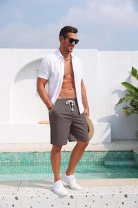 Pantalones Cortos Chino Premium para Hombre, Ropa Casual de Verano, Pantalones Cortos Chino Elásticos para Hombre, Estilo Casual Elegante, Logotipo Personalizado, Pantalones Cortos de Golf para Hombre - Product Image 3