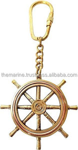Handmade Thiết Kế Hải Lý Brass Tàu Bánh Xe Keychain Phong Cách Cổ Điển Thắp Sáng Chìa Khóa Nhà Cho Xe Đạp Chu Kỳ Trang Trí Nội Thất Quà Tặng - Product Image 2