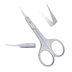 Ciseaux à cuticules professionnels de qualité supérieure, à pointe droite, avec anneau large, en acier inoxydable, ciseaux à ongles courbés, manucure de précision - Product Image 3