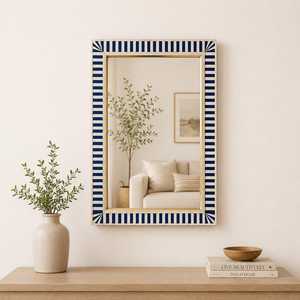Hs Husnain Crafts India-Made <b>Silver</b> Modern Design Eco-Friendly Adjustable Rectangular <b>Wall</b> <b>Mirror</b> Framed Edge for Anniversary - Product Image 6