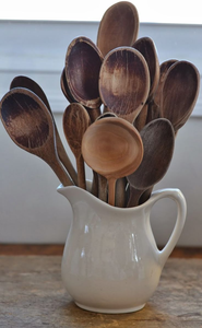 Ustensiles de cuisine en bois faits à la main, écologiques, cuillère et spatule en bois, cuisines champêtres, d'inspiration vintage, artisanaux - Product Image 3