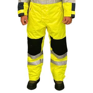 Combinaison de travail d'hiver haute visibilité pour hommes, coupe-vent, en polyester, à capuche, uniforme de sécurité, durable, haute visibilité, pour travaux de construction - Product Image 3