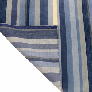 Tapis en laine texturée unie bleu gris ivoire, moderne, tufté à la main, écologique, antidérapant, pour salon et chambre à coucher - Product Image 6