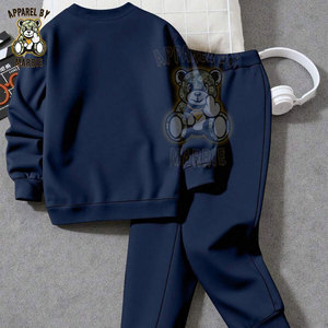 Ensemble de jogging streetwear mi-lourd en mélange de coton 100% OEM, vente en gros, avec logo personnalisé, sweat-shirt à capuche et pantalon de survêtement - Product Image 5
