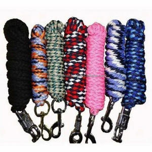 Super Quality Hand braided Nylon Horse <b>Lead</b> <b>Rope</b> with heavy duty panic snap hook - Product Image 4