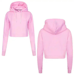 2023 Women's Cute Slim Casual Lined Knitted Short-Sleeved Hoodie Crop <b>Top</b> Print Sportswear for Autumn - Product Image 4