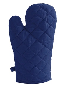 Guantes cortos de cocina personalizados, impermeables, acolchados con diseño de diamante, gruesos, para horno microondas, aislantes, de dos dedos, de algodón - Product Image 1