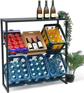 Estante para Bebidas Independiente para Almacenamiento y Distribución, Estantes de Supermercado Resistentes de Triple Capa para Embalaje de Pedidos por Correo - Product Image 5