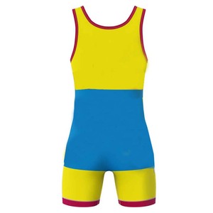 Custom Breathable Sublimated Wrestling Singlet Men's Quick Dry Polyester Spandex <b>Blend</b> Performance Sports Wear - Product Image 6