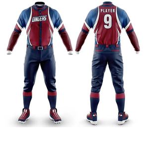 ชุดเครื่องแบบเบสบอลแบบเต็มชุดสีแบบทีมชุดเสื้อเบสบอลแบบกำหนดชื่อทีมได้เองดีไซน์ใหม่ - Product Image 1