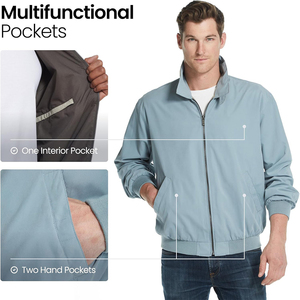 Custom Logo 100% Polyester Coat <b>Black</b> <b>Windbreaker</b> Jacket Full Zip Men's Puffer Coat Fully Padded puffer jacket - Product Image 2