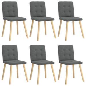 Juego de 6 Sillas de Comedor Gris Oscuro - Product Image 1