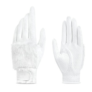 Guantes de Golf Rosa Cálido para Mujer, de Felpa Tipo Piel de Conejo, Térmicos para Otoño/Invierno, 1 Par, Guantes Deportivos Gruesos de Primera Calidad - Product Image 1