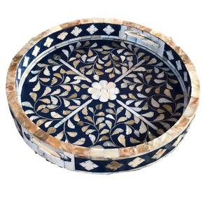 Plateau Feng Shui de Luxe Fait Main Écologique avec Incrustations en Os – Design Décoratif Élégant, Qualité Supérieure pour la Maison et la Cuisine (Idéal pour Servir) - Product Image 3